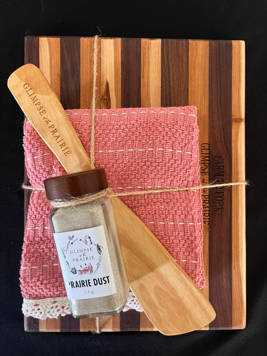 Cutting Board Gift Set with Prairie Dust